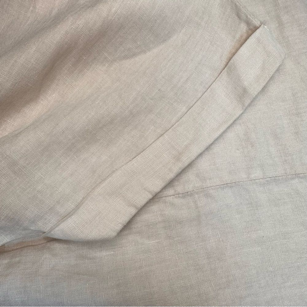 Bella Ambra Elegant Cream Linen Shift Dress - Picture 4 of 7